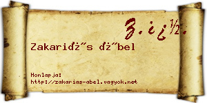 Zakariás Ábel névjegykártya