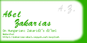 abel zakarias business card